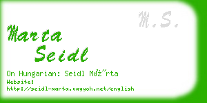 marta seidl business card